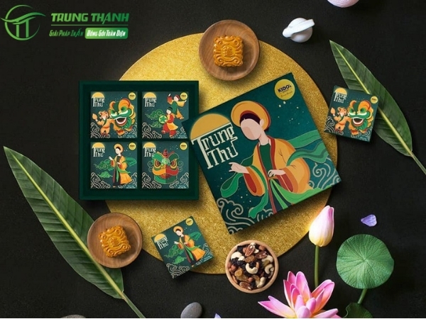 Maket bao bì hộp giấy bánh trung thu