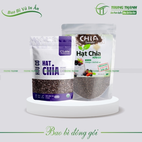 Sản xuất bao bì hạt chia giá rẻ