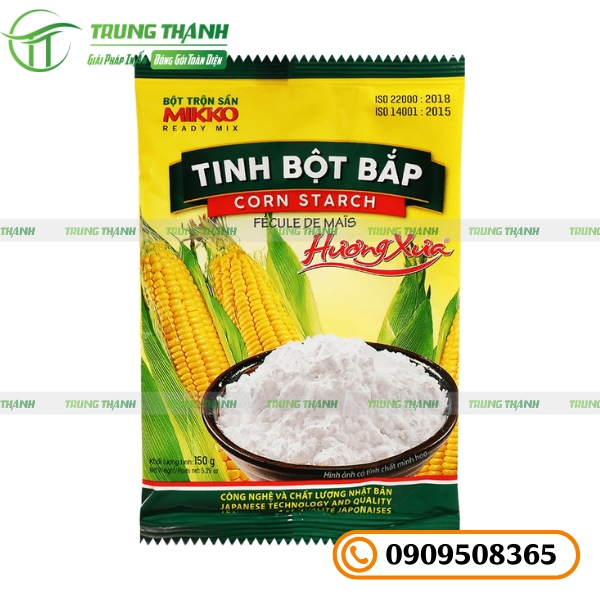 Túi hàn lưng đựng bột bắp