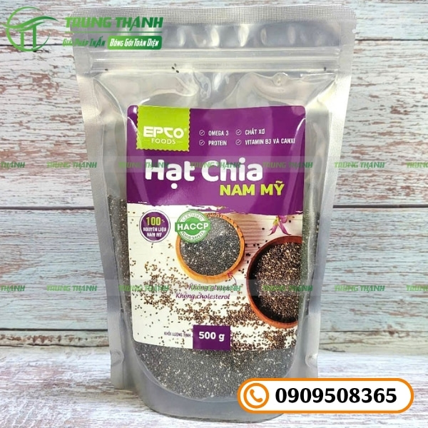 Túi zip 1 mặt trong 1 mặt bạc đựng hạt chia