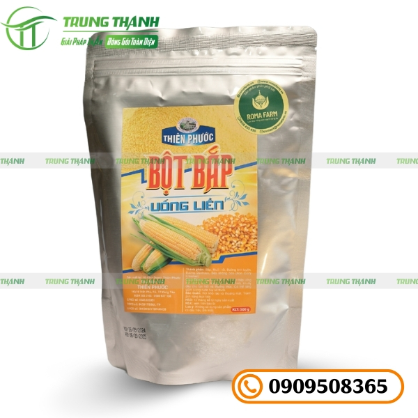Túi zip bạc đựng bột bắp