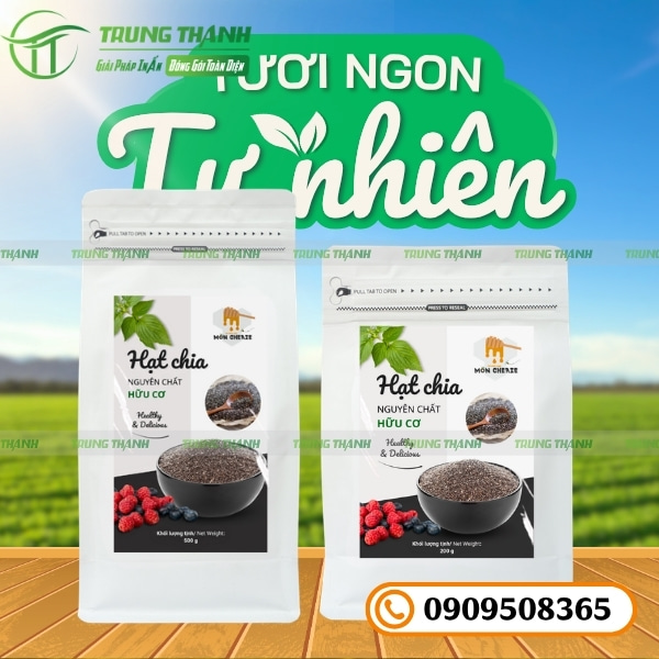 Túi zip khóa nhật đựng hạt chia