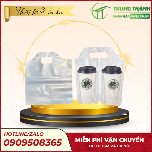 Túi nilon đựng ly trà sữa