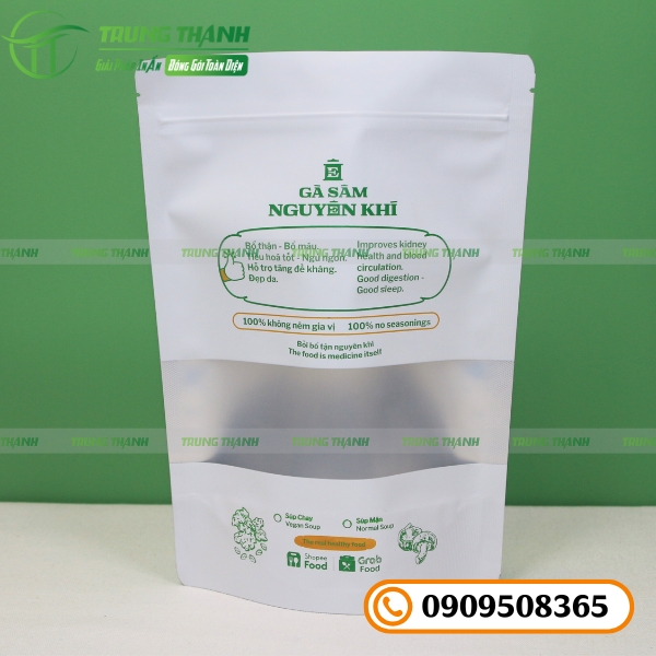 Bịch zip sữa có cửa sổ