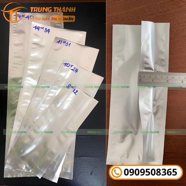 Kích thước phổ biến của bao bì 4 cạnh