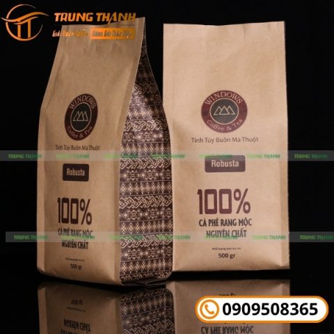 Túi giấy Kraft ép 4 cạnh