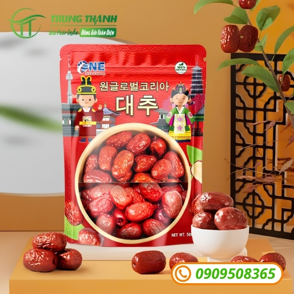 Túi zipper đáy đứng đựng táo đỏ